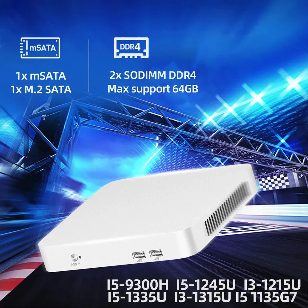 Heim-Mini-PC mit Inter Core i3 i5 i7 Prozessor mit 4xUSB2.0 2xUSB3.0 1xLAN 1xHDMI, unterstützt WIN10 Linux WIFI Router Computer