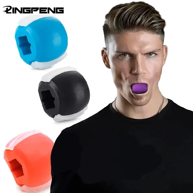 Silica Gel Gesicht Fitness Ball Kiefer Exerciser Gesichts Toner Reduzieren Doppel Kinn Entspannen Ball Gym Fitness Training Jawline Simulator