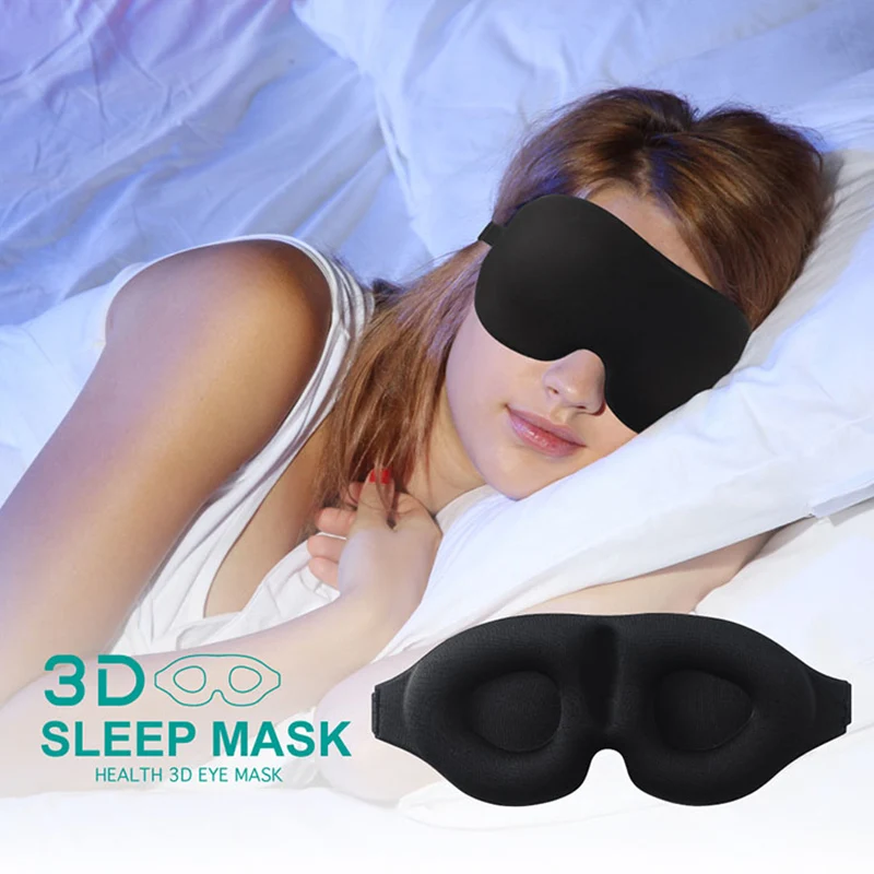 3D-Schlafmaske, blockiert leicht, Augenmaske zum Schlafen, Komfort, Augenschirme für Reisen, Nickerchen, Augenbinde, Schlafhilfe, Augenklappen-Masken Image