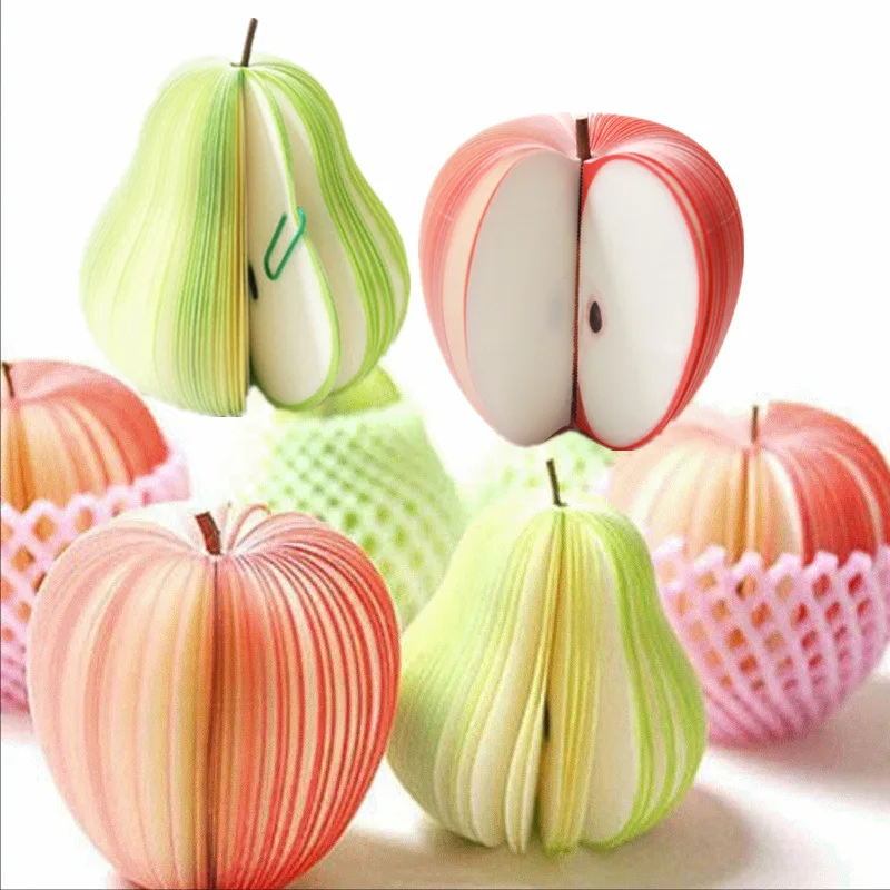 Kreative Apple Haftnotizen DIY Haftnotizen, Obst Haftnotizen Birne Büro und Studie Nachricht Haftnotizen Image