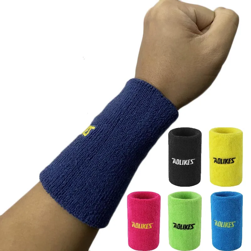 1 Paar 4.3 × 3,1 Zoll Baumwolle Tennis Armband Sport Laufen Fitness studio Yoga Handgelenk Schweiß band Fitness Volleyball Basketball Handgelenk Manschette Wrap für Männer Frauen