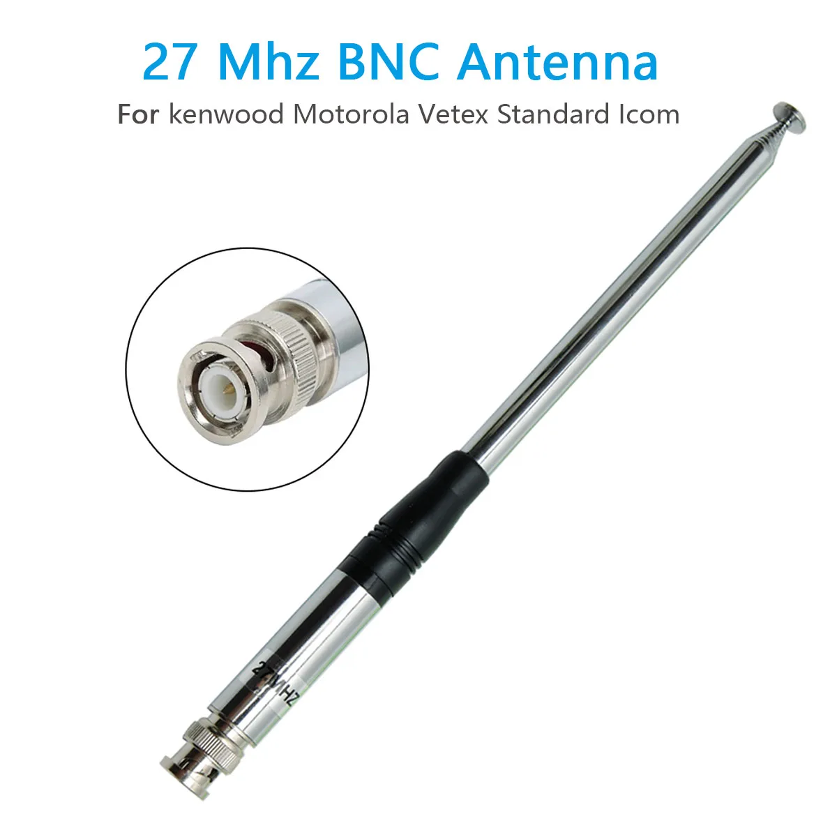 ABBREE 27 MHz BNC 23/130 cm Antenne für Cobra Midland Uniden Maxon President Anytone Walkie Talkie Tragbares CB-Radio Image