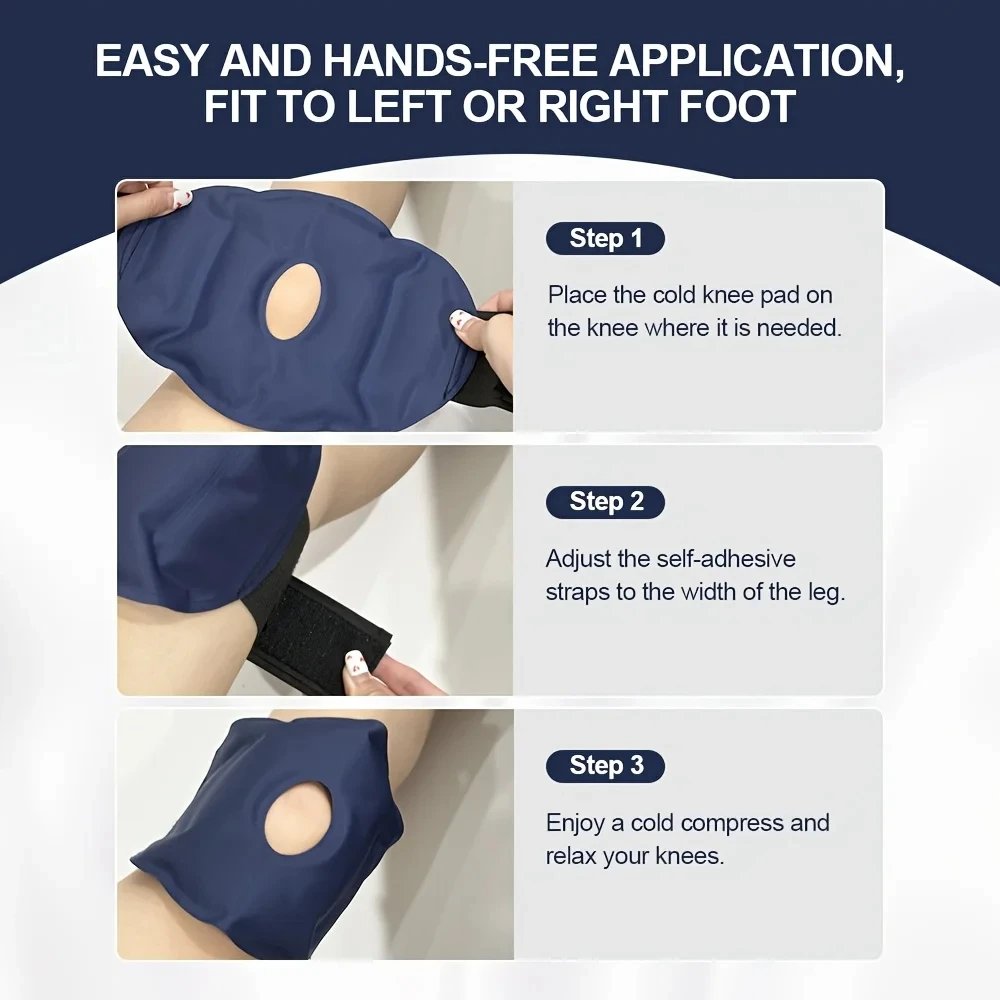 Wiederverwendbarer Nylongel-Kniepack für Heiß-/Kältetherapie, lindert Beschwerden und hilft der Fußentspannung Image