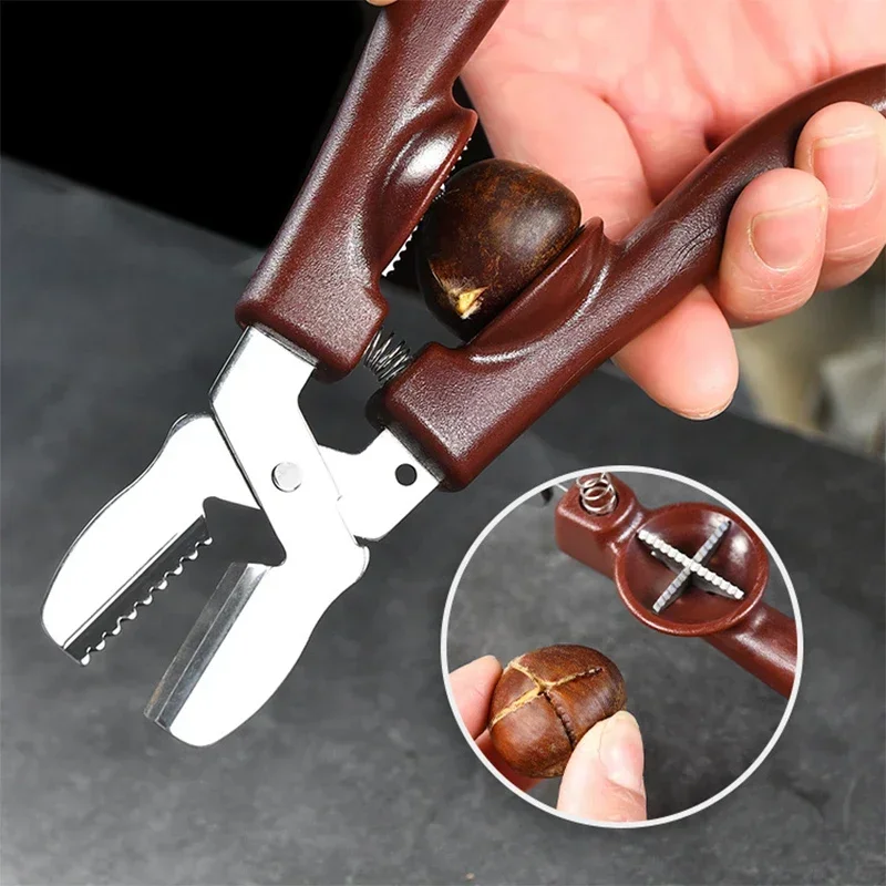 Kreative Kastanien Clip Edelstahl Walnuss Clip Multifunktionale Sheller Kastanien Erdnuss Opener Küche Werkzeuge Cutter Gadgets