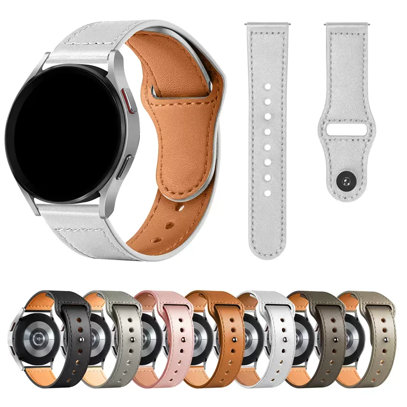 Lederarmband für Samsung Galaxy Watch 7/6/5/pro/4/Classic/Active 2 20 mm 22 mm Armband Huawei GT/Amazfit GTS/GTR 4/3/2 Mini-Band Image