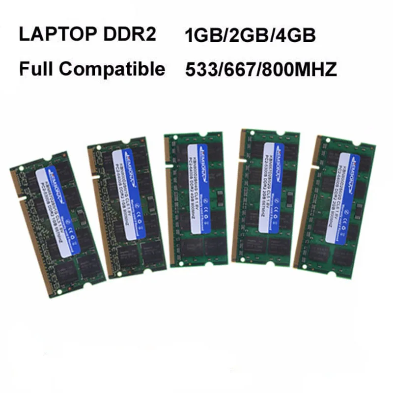 KEMBONA Laptop RAM DDR2 1GB 2GB 4GB 533MHZ/800MHz/667MHZ PC2 6400 53001G 2G notebook speicher 200PIN original Image
