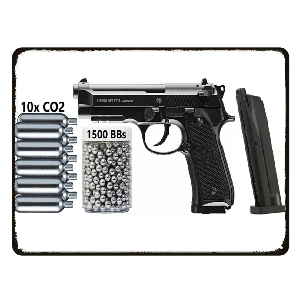 Panneau de Peinture en étain pour pistolet HD. Stil Vintage, Idreal Pour La Maison, Le Bar, Le Club. Ajoutez un charme à la d