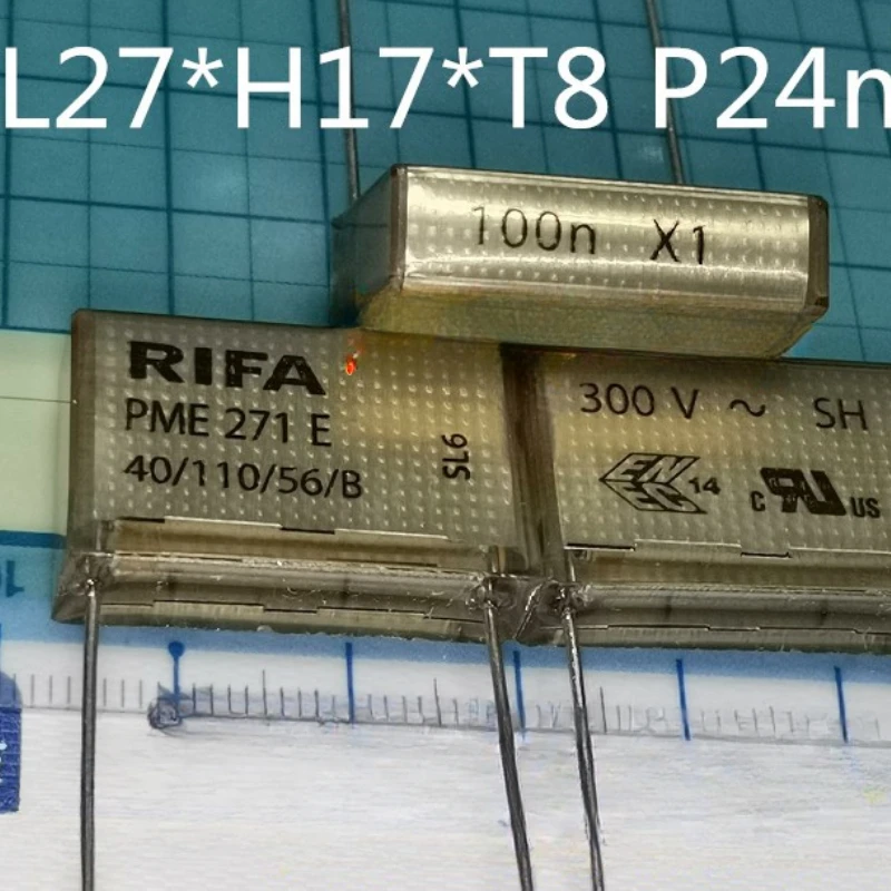 1 Stück PME271E 100n X1 104 300 V 0,1 UF Kappenfilmunterdrückung X1 0,1 uF 630 VDC/300 VAC Image
