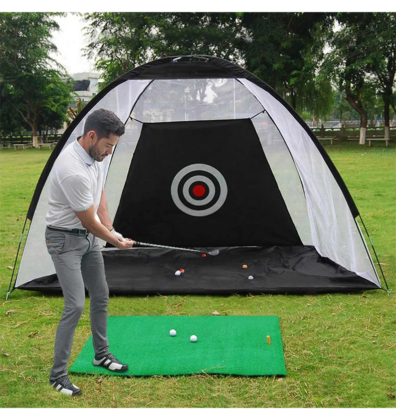 Innen 2M Golf Praxis Net Zelt Golf Schlagen Käfig Garten Grünland Praxis Zelt Golf Training Ausrüstung Mesh Outdoor XA147A Image
