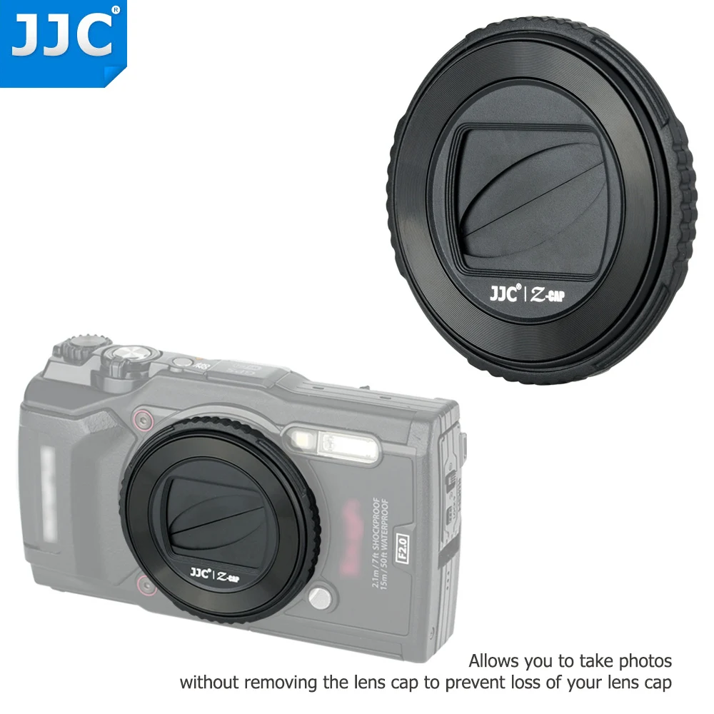 JJC LB-T01 Objektivdeckel-Abdeckungsschutz für Olympus TG7 TG6 TG5 TG4 TG3 TG2 TG1 Robustes, wasserdichtes Kamerazubehör Image