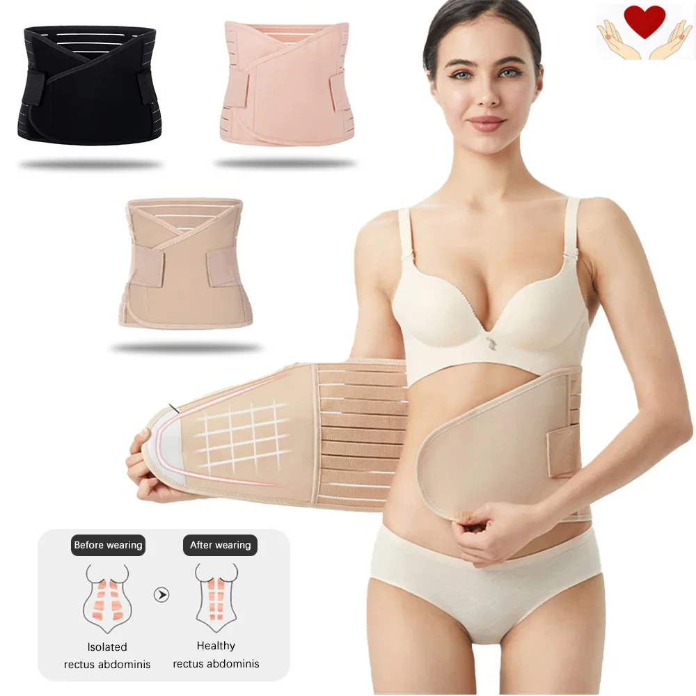 Korsett Postpartale Bauchband Schwangere Frauen Bauch Bauch Becken Gürtel Wrap Taille Trainer Erholung Bandage Strap Body Shaper Image