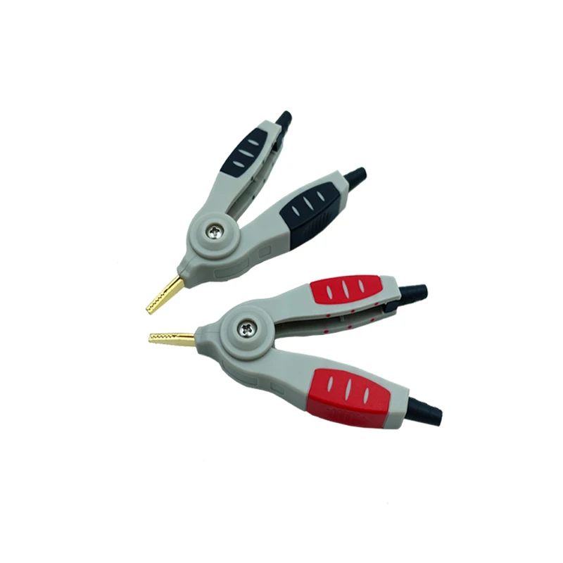 1 Paar Lcr-Testwerkzeug Kelvin Crocodile Duckbill Clip Orichalum Plating Superiot Quality Image
