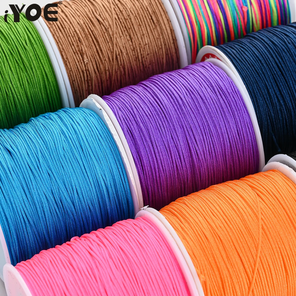 100 m/Rolle, 0,8 mm, 28 Farben, Nylonfaden, Schnur für DIY-Herstellung von Armbändern, Halsketten, handgefertigten Bastelzubehör Image