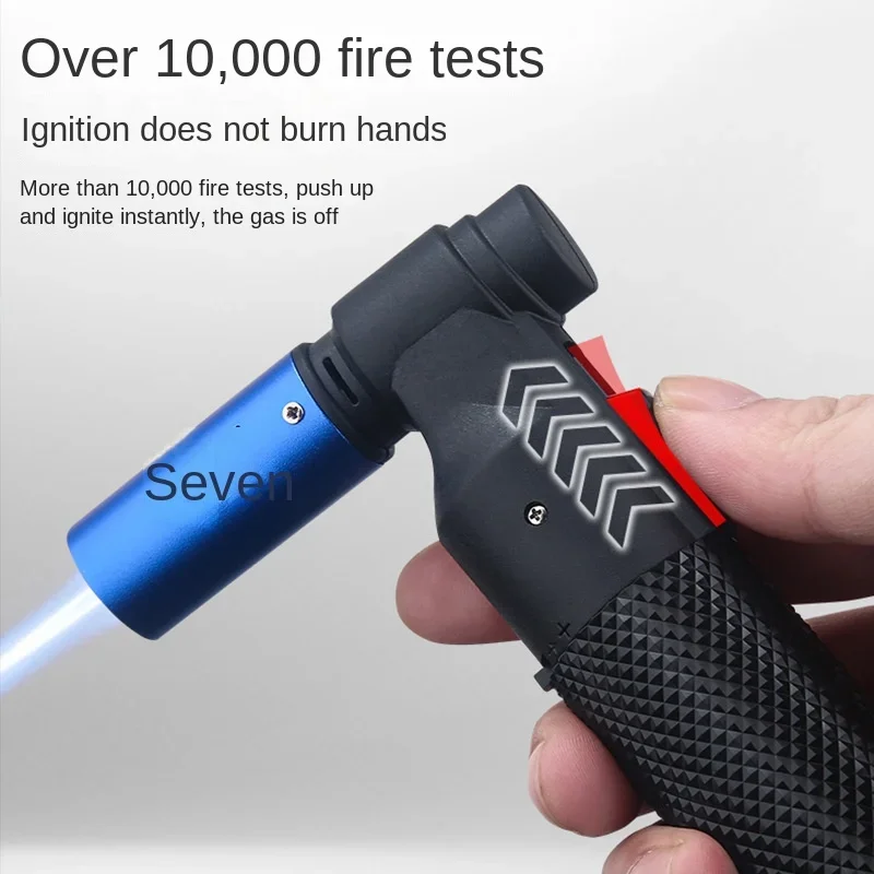 Küche Kochen Spritzpistole Fackel Blaue Flamme Jet Gas Feuerzeug Rauchen Zubehör Winddicht Turbo Schmuck Schweißen Zigarre Feuerzeuge Image
