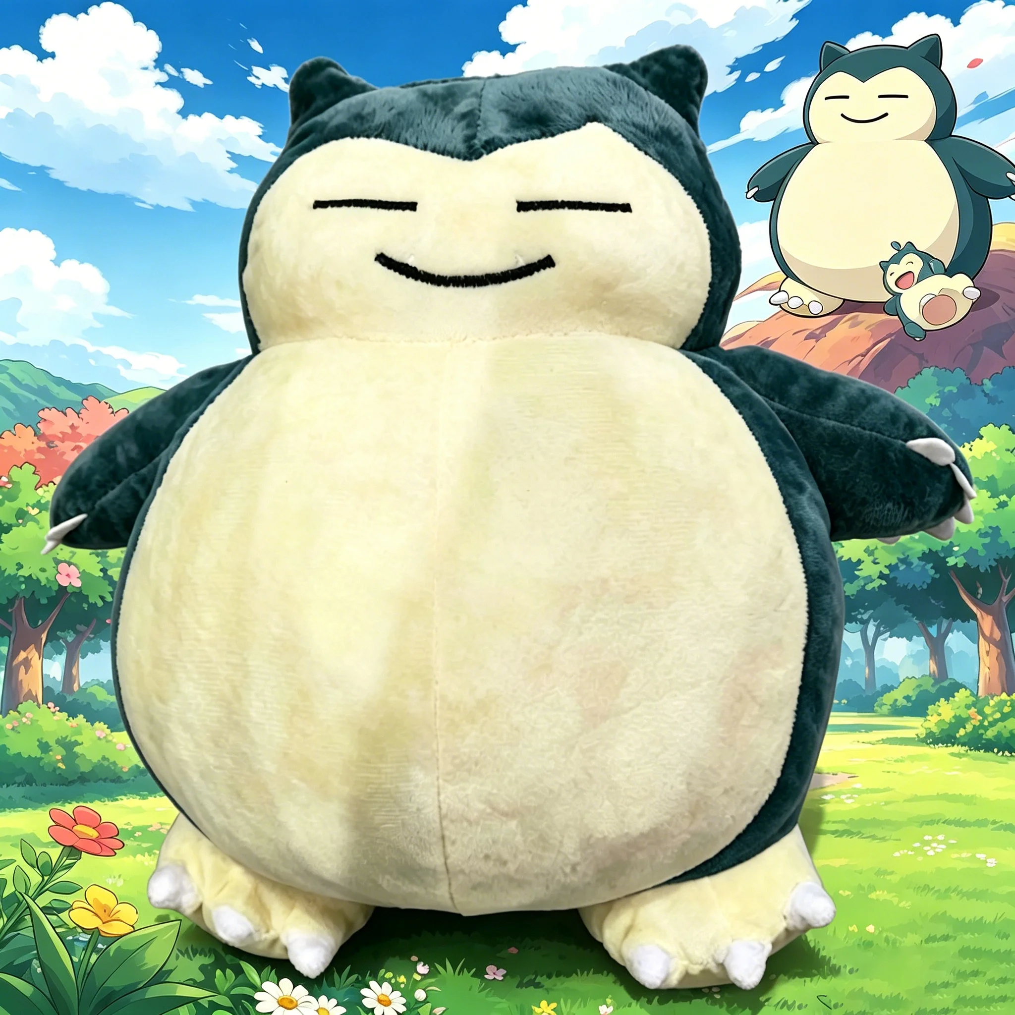 25-50cm Snorlax Puppe Pokemon Cartoon Plüschtier Anime Film Taschenmonster Weiches Tier Spielzeugpuppe für Weihnachtsgeschenk Image