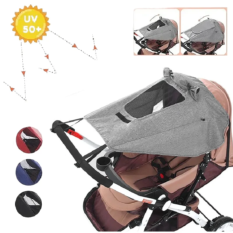 Sonnenschutz für Kinderwagen, Sonnenschutz, Markise, Sonnenschutz, Baldachin, Kinderwagen, Buggy, Kapuze, Sonnenschutz für Kinderwagen, UV-beständig Image
