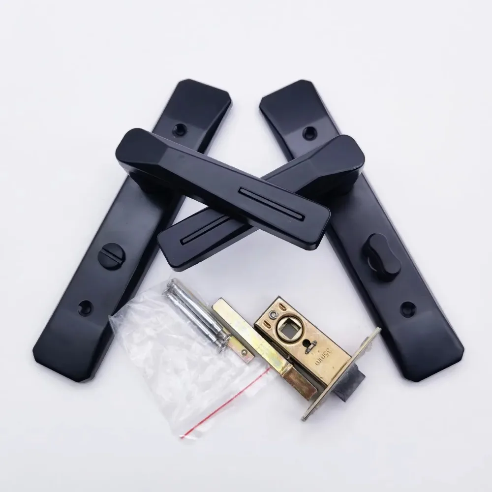 Langlebiges schlüsselloses Badezimmergriffschloss, einzelne Zunge, verdickter Badgriff, Türschloss, Metall-Sicherheits-Türgriff, Haushalts-Hardware Image
