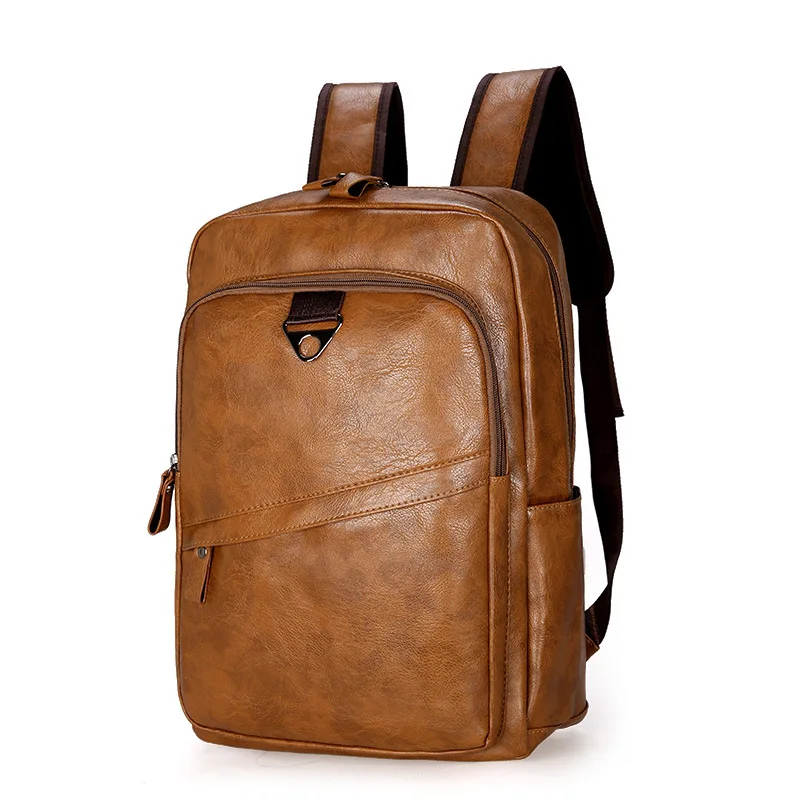 Mode Rucksack männer Große Kapazität Pu Leder Computer Tasche Casual Wasserdichte Reisetasche Große Kapazität Wasserdichte Schule Tasche