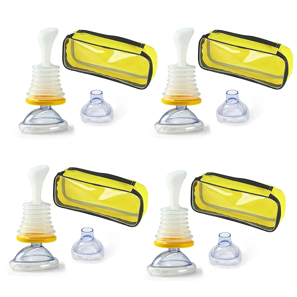 4/3PCS Erstickung Rettungs Gerät CPR Erste Hilfe Kit Für Erwachsene Kind LifVac Asphyxie Rettungs Gerät Tragbare Erste hilfe Erstickung Gerät Image