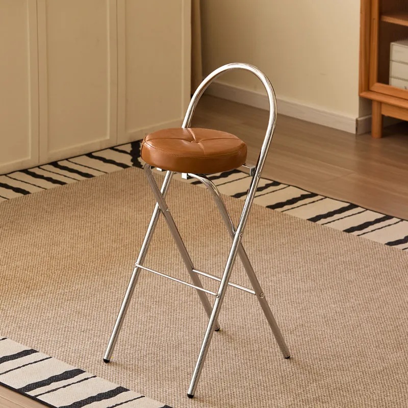 Tragbarer Barstuhl mit Kissen, leicht, faltbar, modernes Design, Barstuhl für den Außenbereich, für Zuhause, Nordic Sillas Para Barra Club Furniture