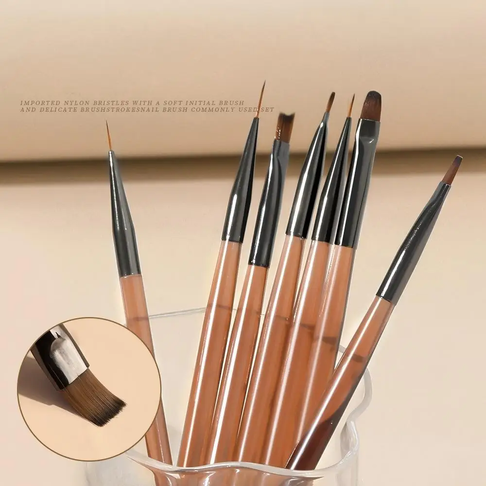 9-teiliges UV-Gel Nagelpinsel-Set, DIY Malstift, Maniküre Acryl-Zeichenpinsel für Nagelkunst-Design, Nagelspitzen-Präsentationswerkzeug Image