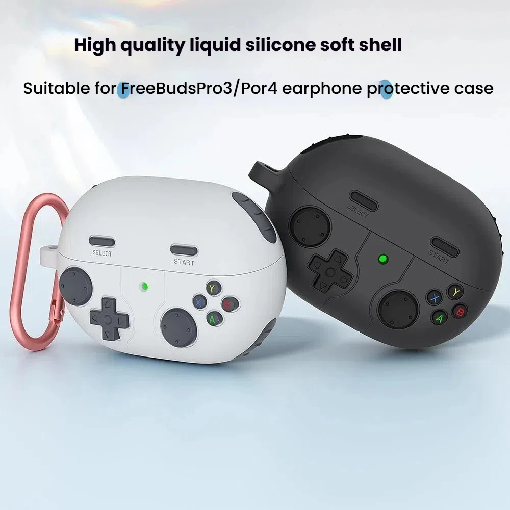Für Huawei Freebuds Pro 4 3 Fall 3D GamePad Kopfhörer Stoßfest Abdeckung Für Huawei Freebuds Pro 3 Pro4 Fällen Mit Haken reinigung Stift Image