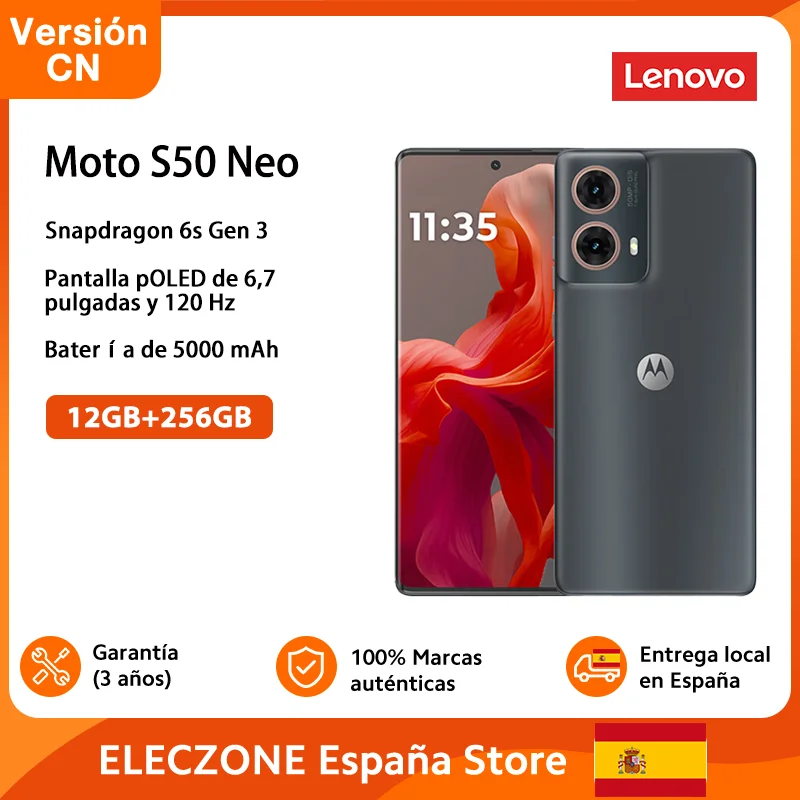 Global Rom MOTOROLA Lenovo Moto S50 Neo 5G Telefon 120 Hz Smartphone 5000 mAh 6,7 Zoll 50 Megapixel Snapdragon 256 GB/512 GB Android CN Version Motorola g85