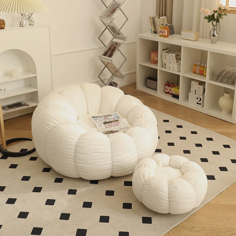 Lazy Sofa Sofa Stuhl Balkon Freizeit Schlaf Sofa Wohnzimmer Sofas Moderner Sessel kleines Sofa mit Hocker Schlafzimmermöbel