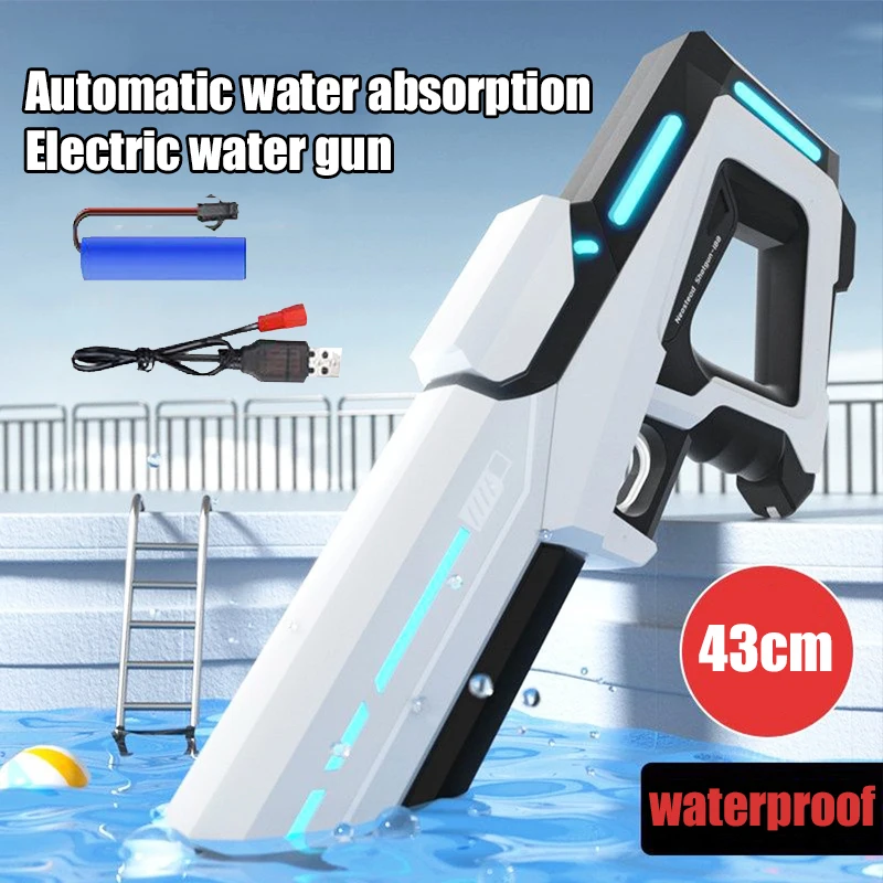 Elektrische Wasser pistolen für Erwachsene leistungs starke Spritzen automatische Wasser absaugung Wassers trahler Sommer Outdoor Strand Spielzeug für Jungen Kind Geschenk Image