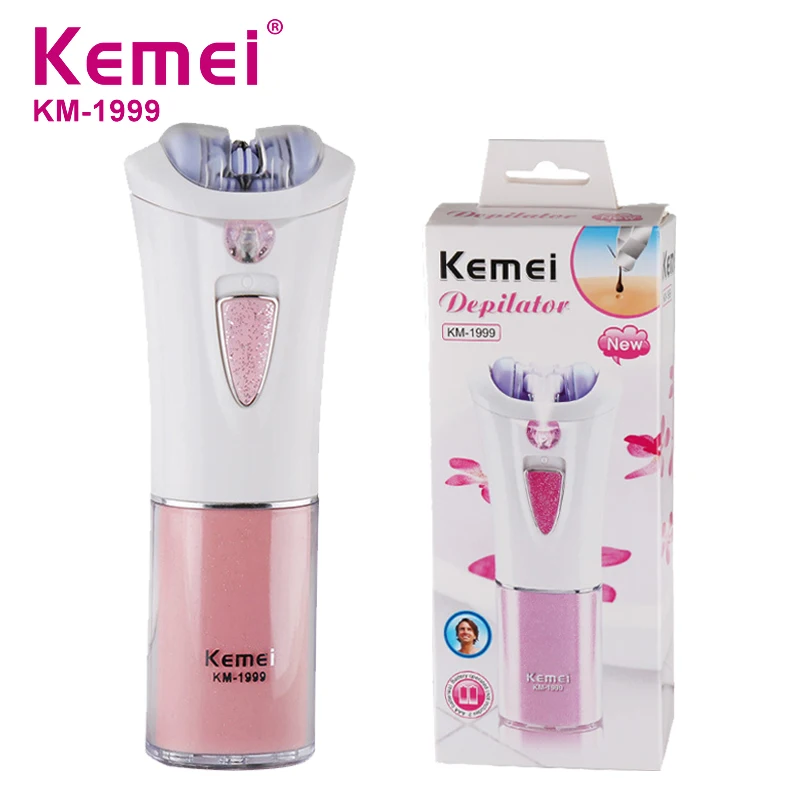 Kemei KM-1999 Enthaarungsmittel Elektrische Weibliche Epilierer Frauen Trockene Batterie Haar Entfernung Für Gesichts Körper Achselhöhle Unterarm Bein Enthaarung Image