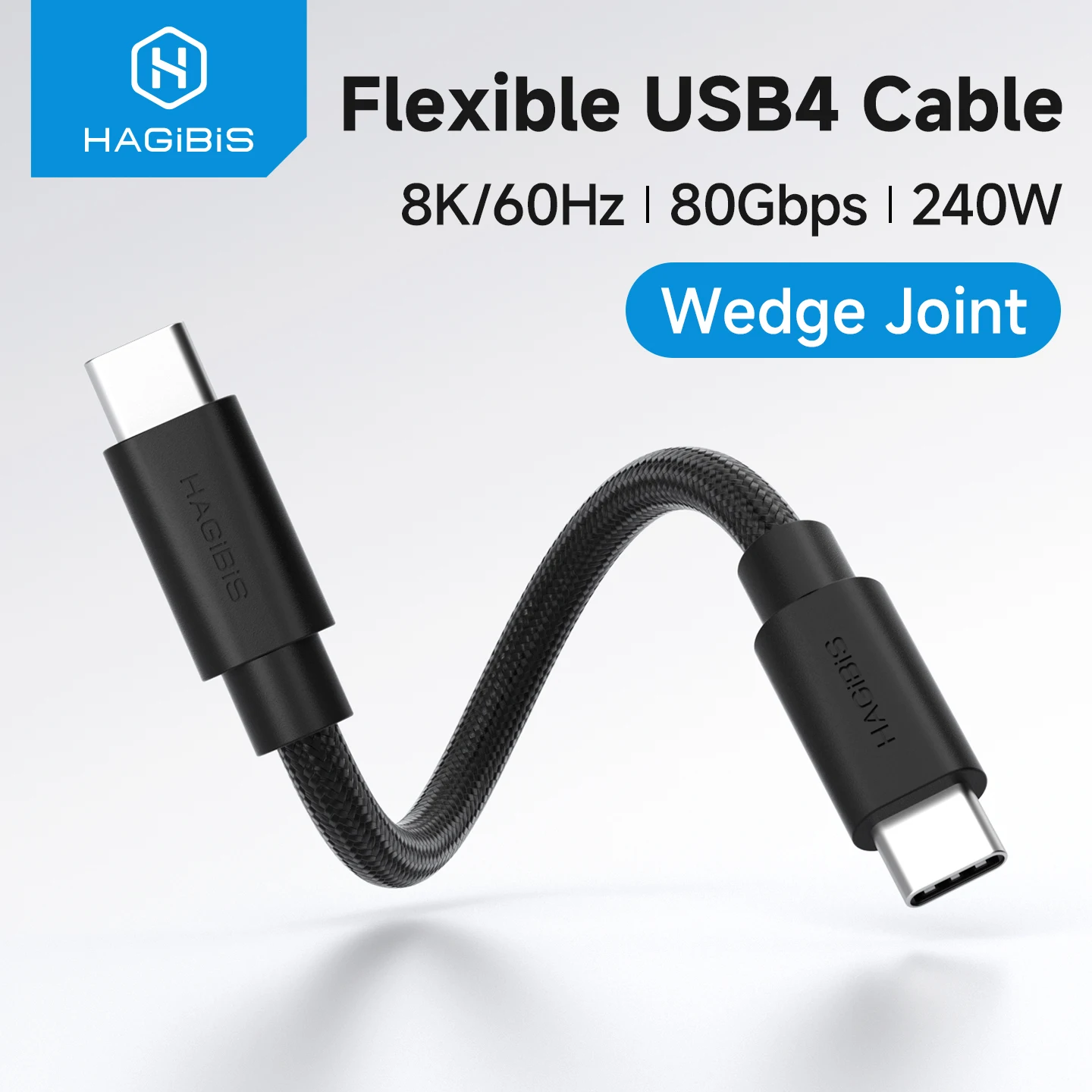 Hagibis USB C auf USB C-Kabel USB 4 Vollfunktionskabel 80 Gbit/s 240 W Schnellladung 8K-Videokabel für Thunderbolt 5 iPhone 17 Pro Image