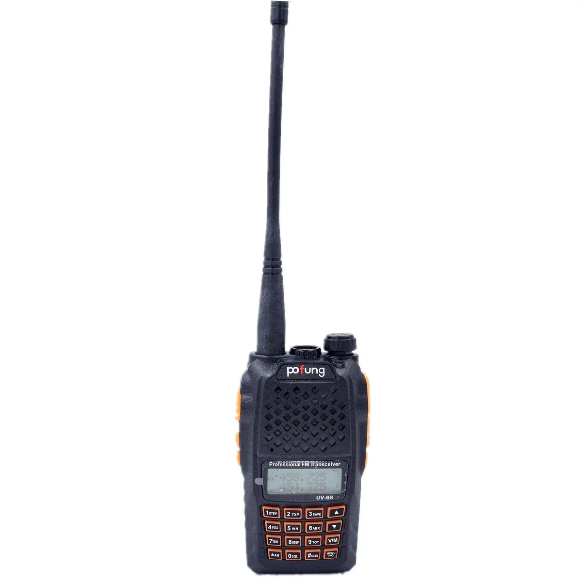 Baofeng UV6R Zwei-Wege-Radio VHF UHF LED-Flashlight VOX DTMF & PTT Headset Reisespiel Wandern Drahtlose Kommunikation FM Image