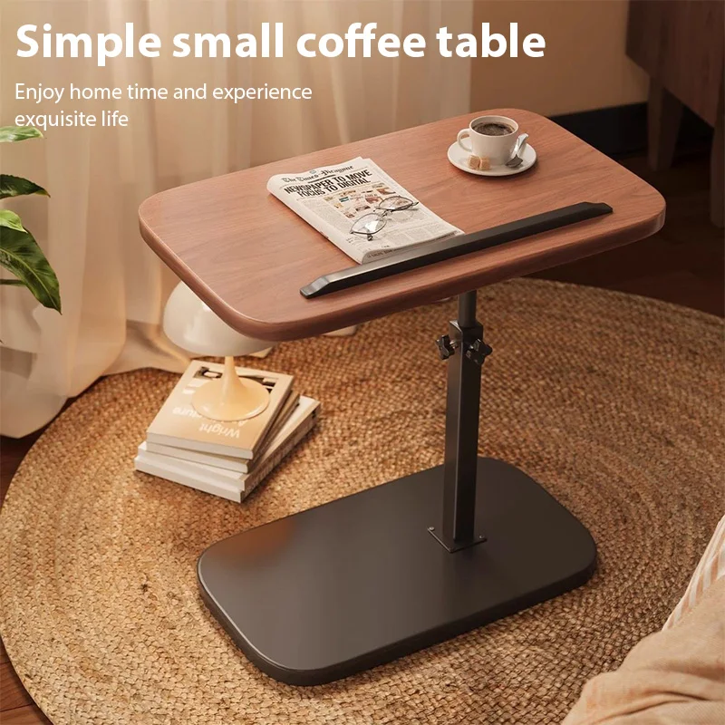 C-förmiger Beistelltisch, Couchtisch, wasserdichter Wohnzimmer-Sofatisch, höhenverstellbar und umklappbare Platte, Tragfähigkeit von 25 kg