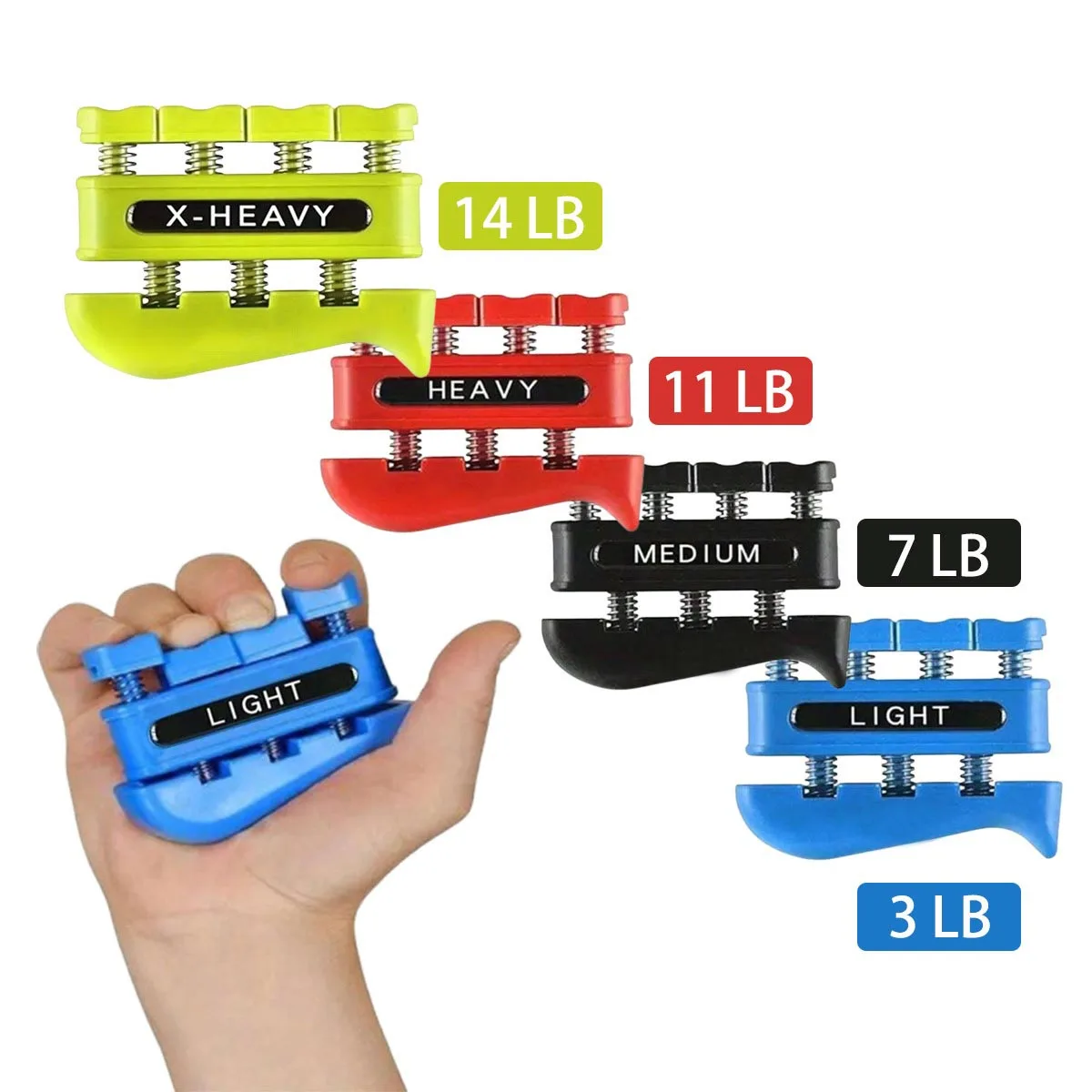 Zwei Hand Grip Finger Trainer Zwei Weg Hand Stärker Finger Rehabilitation Segmental Hand Grip Training Tool Image