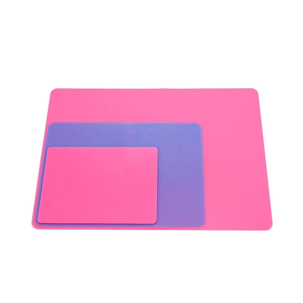 1PCS Sichere Silikon Werkbänke Epoxidharz Formen Wasserdichte Tischset Tischset Für Schmuck Machen Liefert Blau & Rosa Farbe Image