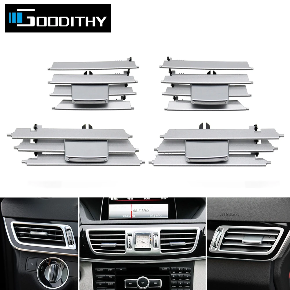 Klimaanlagenblätter links rechts Mitte AC Vent Slider Reparatursatz für Mercedes Benz E-Klasse W212 Limousine E260 E350 E63 2013–2015 Image