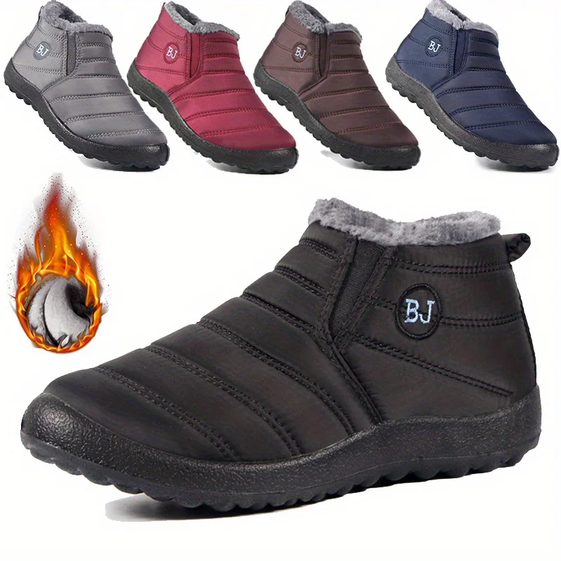 Wasserdichte, rutschfeste, warme Schneeschuhe für Damen, bequeme Low-Top-Wanderschuhe Image