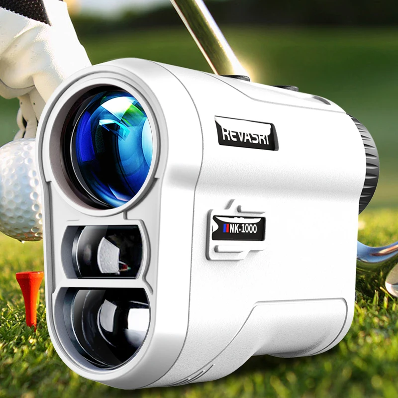 REVASRI Golf-Laser-Entfernungsmesser 600 Yards/1000 Yards mit Neigungsschalter, Flaggenfixierung und Vibration für Golfturniere – legal für den Golfplatz Image