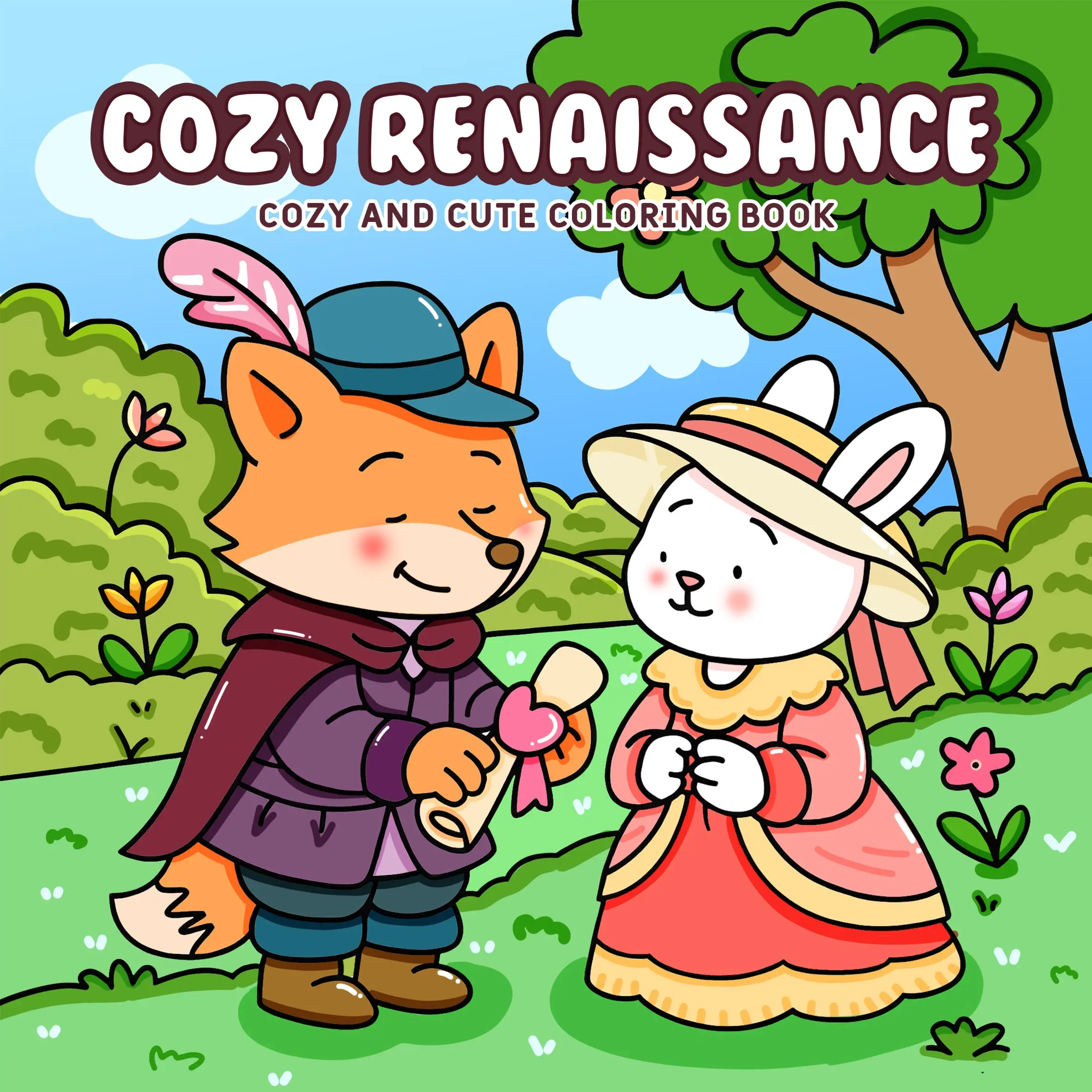 COSY RENAISSANCE Malbuch mit kräftigen, einfachen Mustern für Erwachsene, süßes Zeichenbuch, perfektes Geschenk für Party und Geburtstag Image