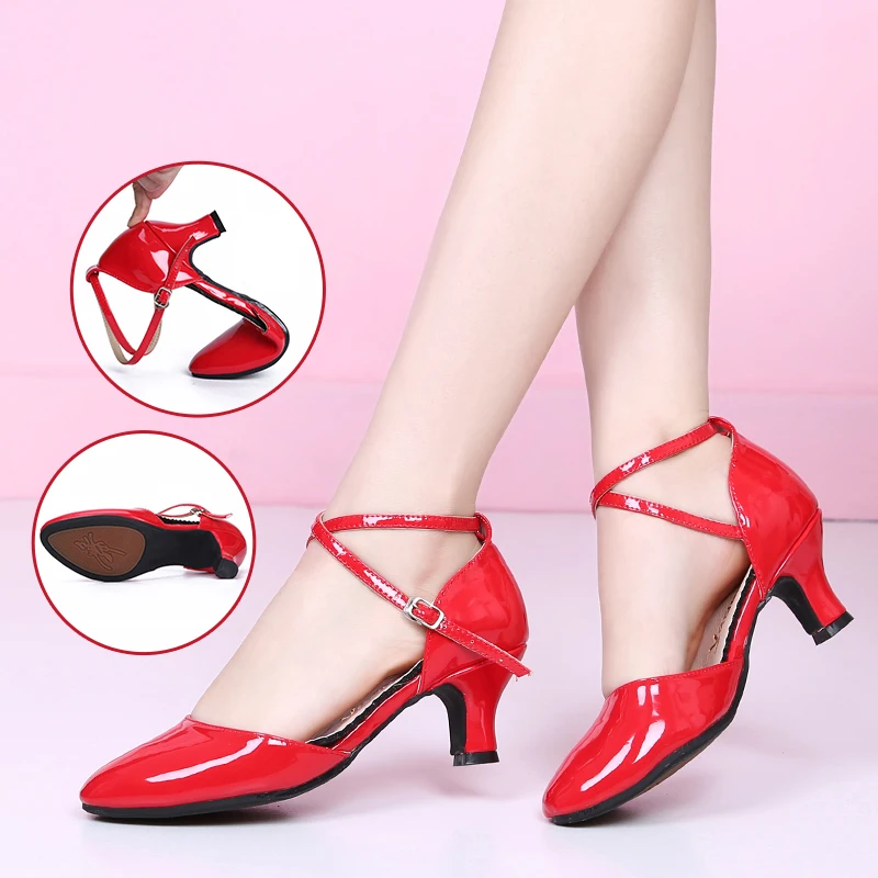 Frauen Latin Tanz schuhe Silber Gold Leder Outdoor Gummis ohle Damen Salsa Ballsaal Tanz schuhe Sandale Heels 5,5 cm