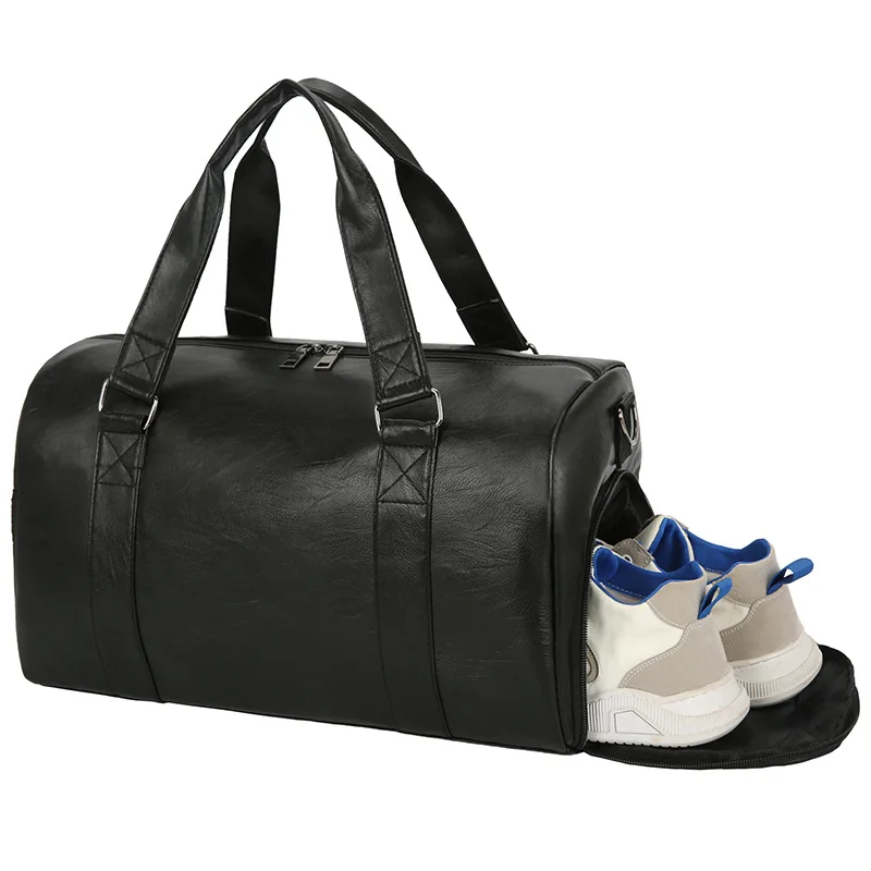 Fitness PU Leder Tasche für Sport Große Kapazität Schwimmen Ausbildung Pack Reise Turnhalle Mit Schuh Fach Yoga Tote Handtasche X529D