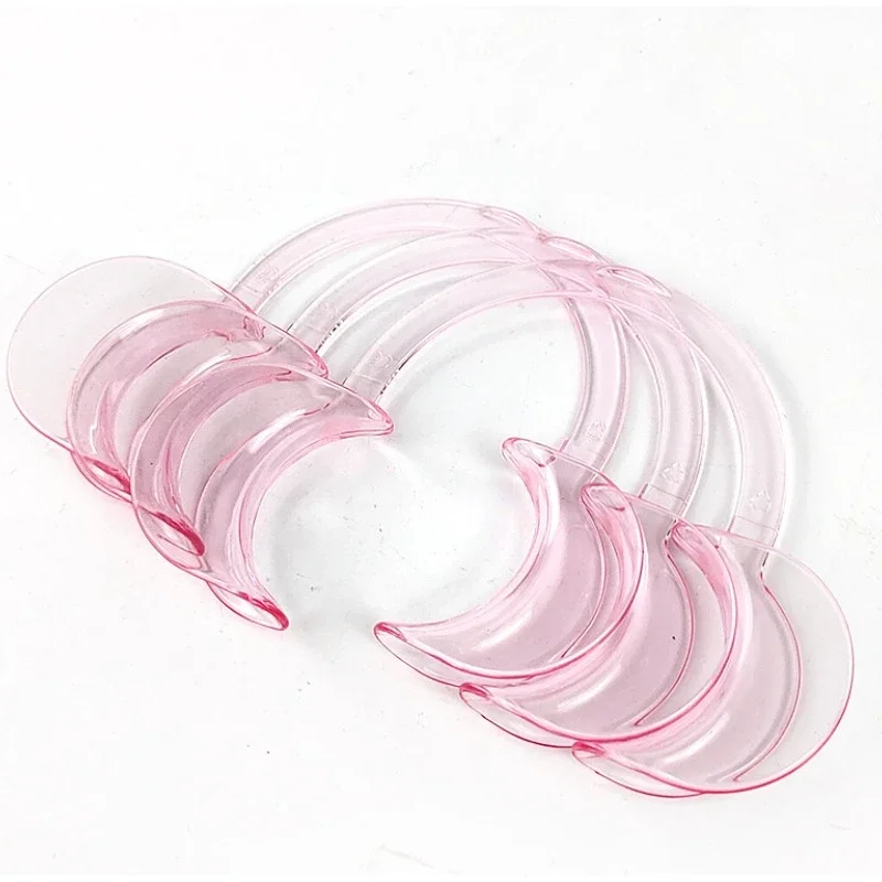 5 Stück Einweg-C-förmiger Dental-Wangenretraktor (Größe M, Pink) Mundöffner Pink Größe M für Zahnbehandlungen Zahnarztbedarf Image