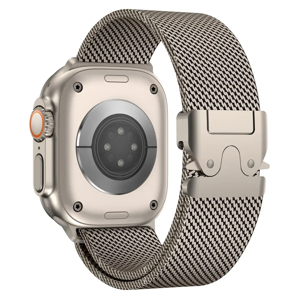 Milanese Loop Strap für Apple Watch Band Ultra 2 49 mm 46 mm 45 mm 44 mm 42 mm Edelstahl Metall für iWatch Serie 10 9 8 7 6 5 4 Image