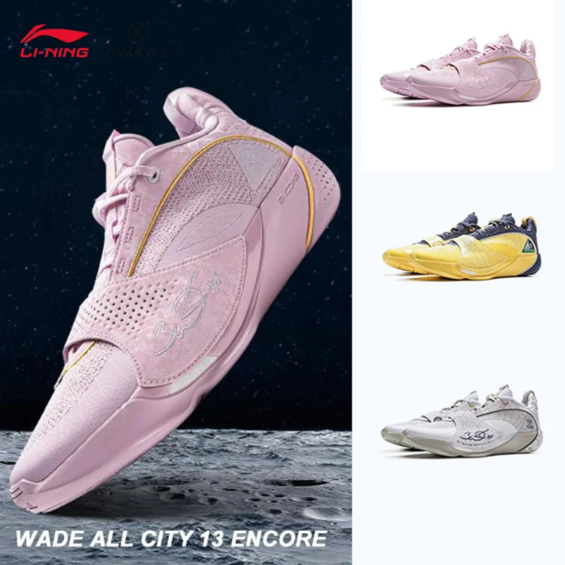 LI-NING WADE ALL CITY 13 Encore Herren-Basketballschuhe, leicht, stabil, unterstützt Basketball, professionelle Match-Schuhe ABAV043