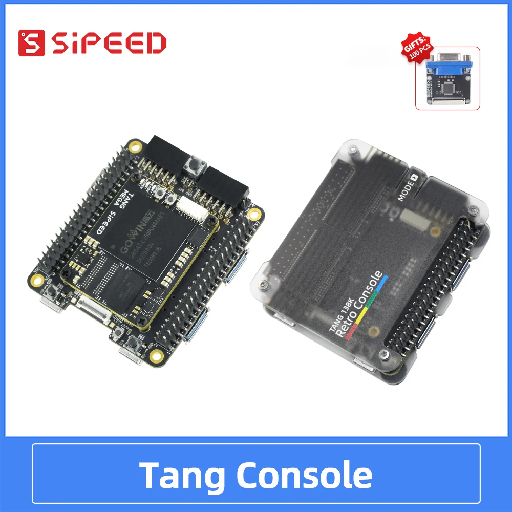 Sipeed Tang Konsole 60K/138K GOWIN FPGA Hochleistungs-Kompakt-Retro-Spielekonsole, HDMI, Dual PMOD, RaspberryPi 5 PCIe HAT Image