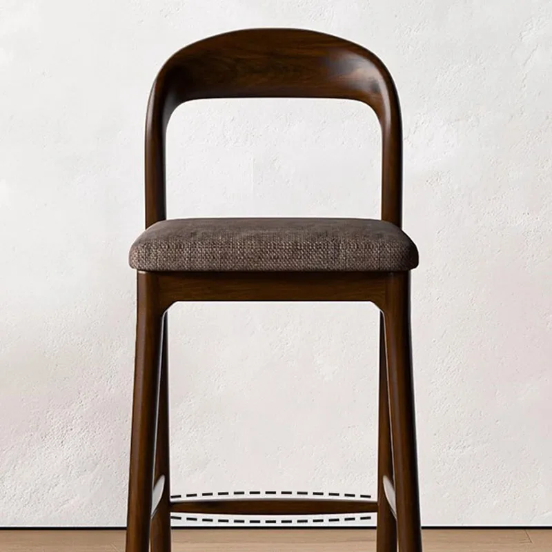 Barhocker aus Holz mit Rückenlehne, Balkon, modernes Design, minimalistische Büro-Barhocker, entspannende Gaming-Chaise de Bar, Lounge-Suite-Möbel