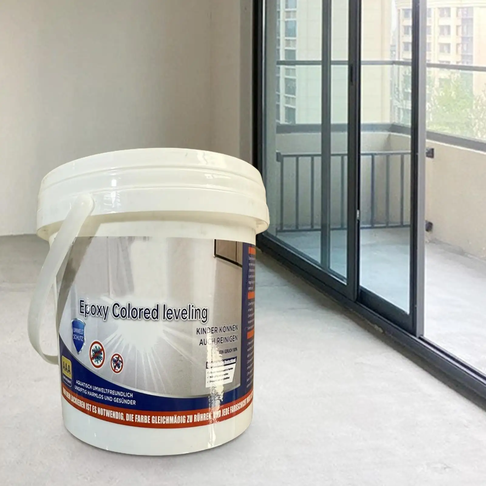 Epoxid-Bodenbeschichtung Hochglanz-Epoxidfarbe Farbiger Sand Selbstverlaufende Bodenfarbe für Holz, Beton, Fliesen und Arbeitsplatten