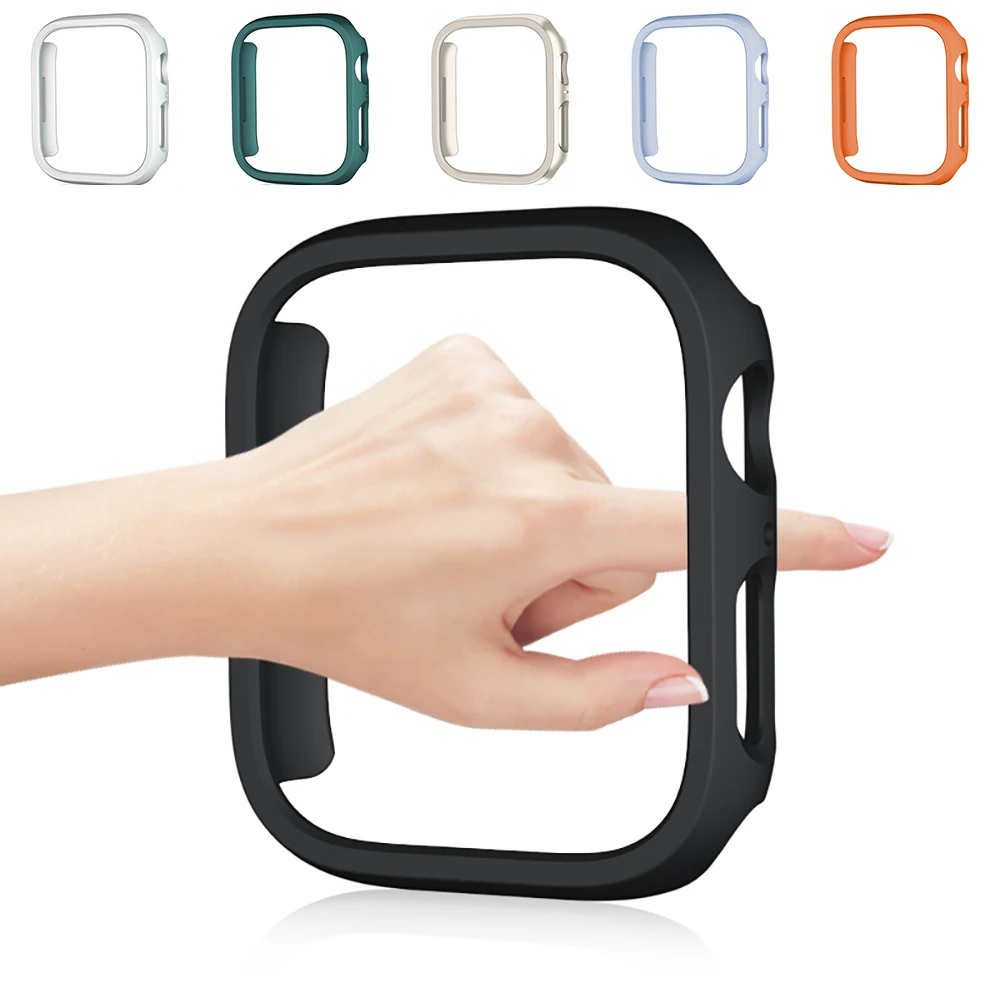 Hohle Abdeckung für Apple Watch-Gehäuse 46 mm, 42 mm, 45 mm, 44 mm, 41 mm, 40 mm, 38 mm, harter PC, kein Displayschutz für iWatch 11, 10, 9, 8, 7, 6, 5, 4 SE Image