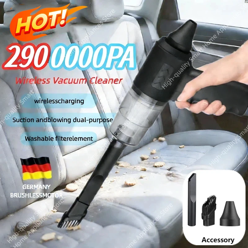 2900000pa Kabelloser Hochleistungs-Autostaubsauger 120W 3-in-1 Tragbarer Handstaubsauger für Zuhause Wiederaufladbarer Auto-Akku-Staubsauger 2026 Image