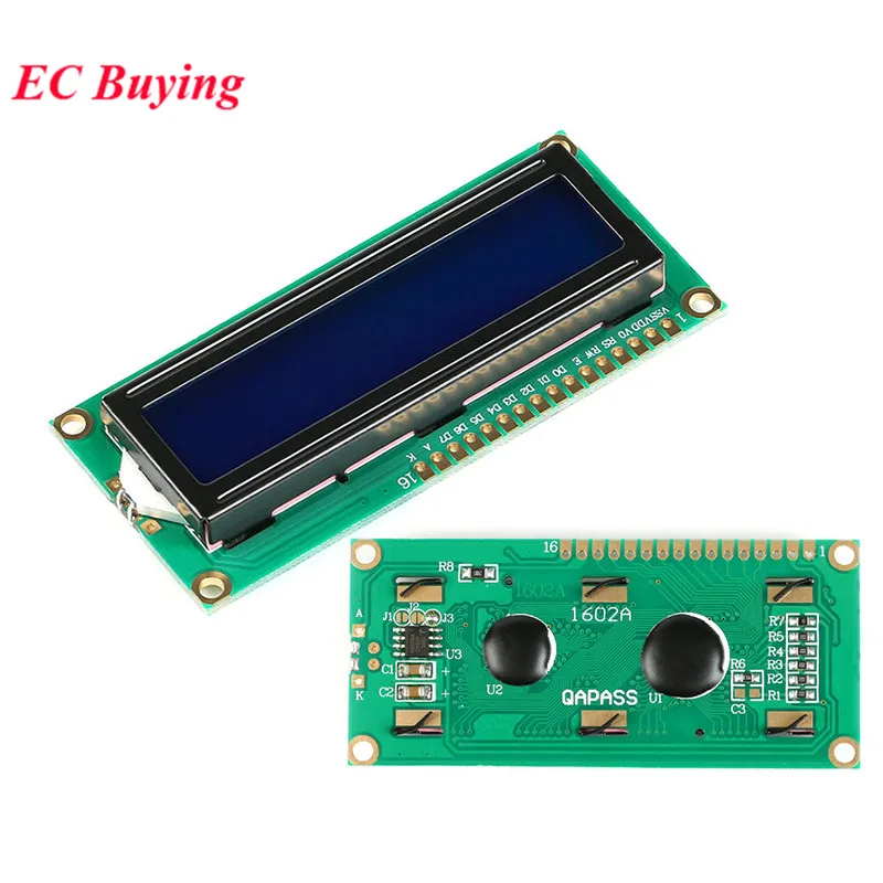 3,3 V LCD1602 LCD-Monitor 1602 1602A Blauer Bildschirm Weißer Code Schwarzlicht 16 x 2 Zeichen LED-LCD-Anzeigemodul QAPASS Image